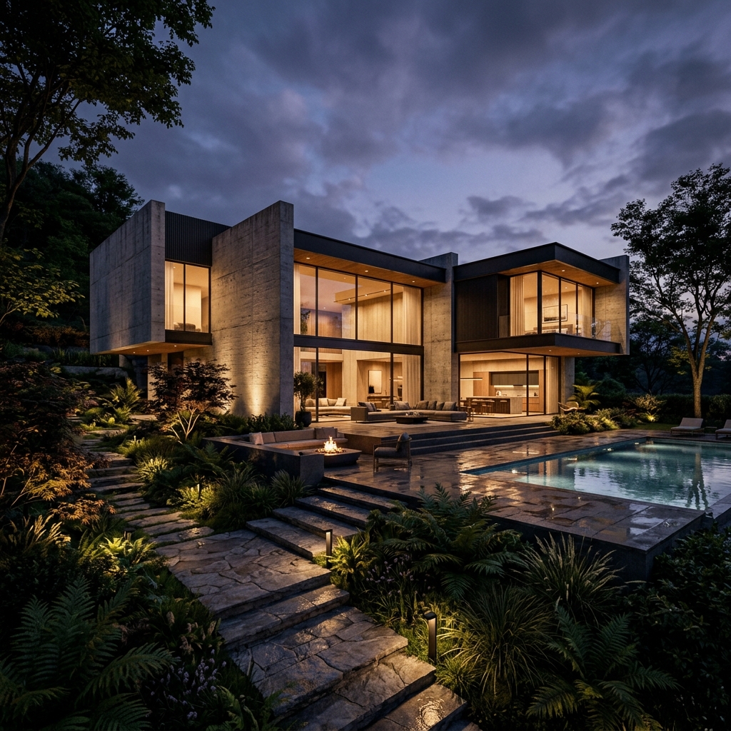 Interior de proyecto arquitectónico renderizado por Lumarte Design